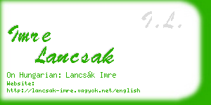 imre lancsak business card